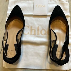 Chloe sling back heels